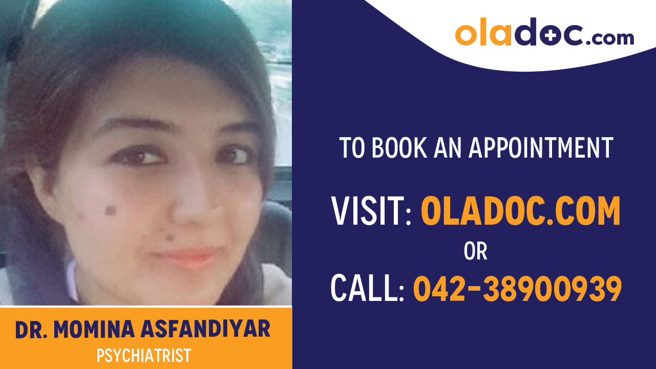 Book appointment with  Dr. Momina Asfandiyar-best Psychiatrist in Islamabad